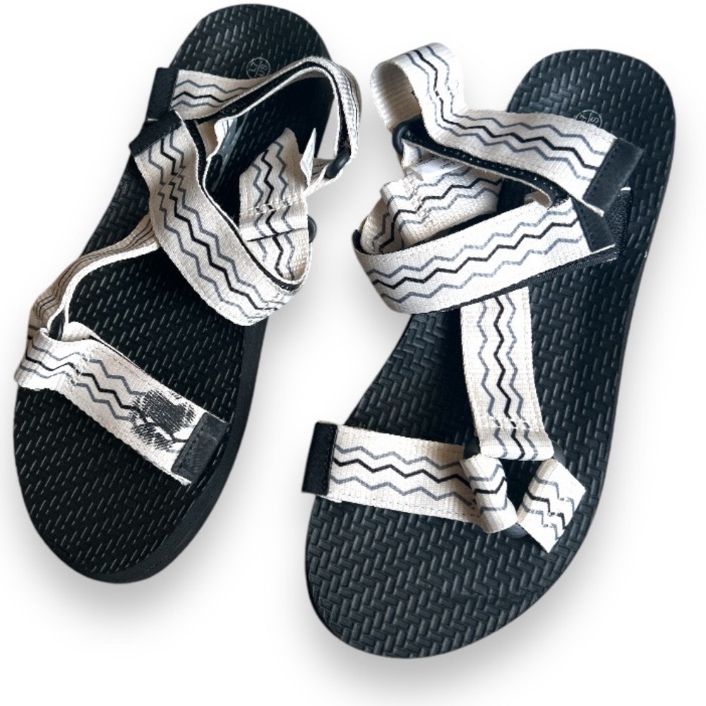 Crane Outdoor Strappy Fabric Sandals Summer Shoes Velcro Trending